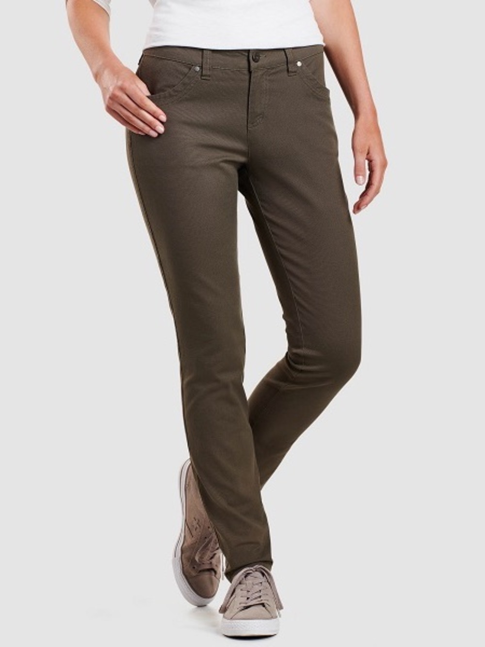 KUHL Olive Green Legendary Pant 8 Straight Leg Cotton Hiking Outdoors Gorpcore